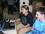 Beth helping out with a Gentoo Install